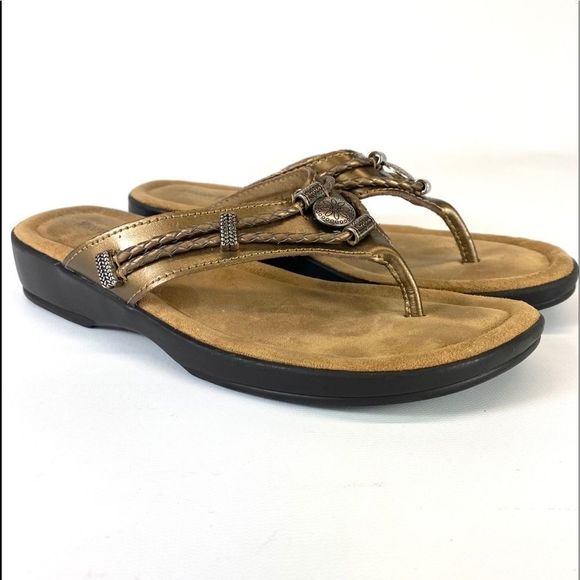 Minnetonka Brown and Tan Sandals - Picture 2 of 16